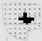 Thumbnail sized copy of the 1986 churchyard survey map.